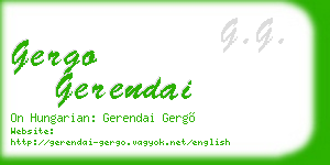 gergo gerendai business card
